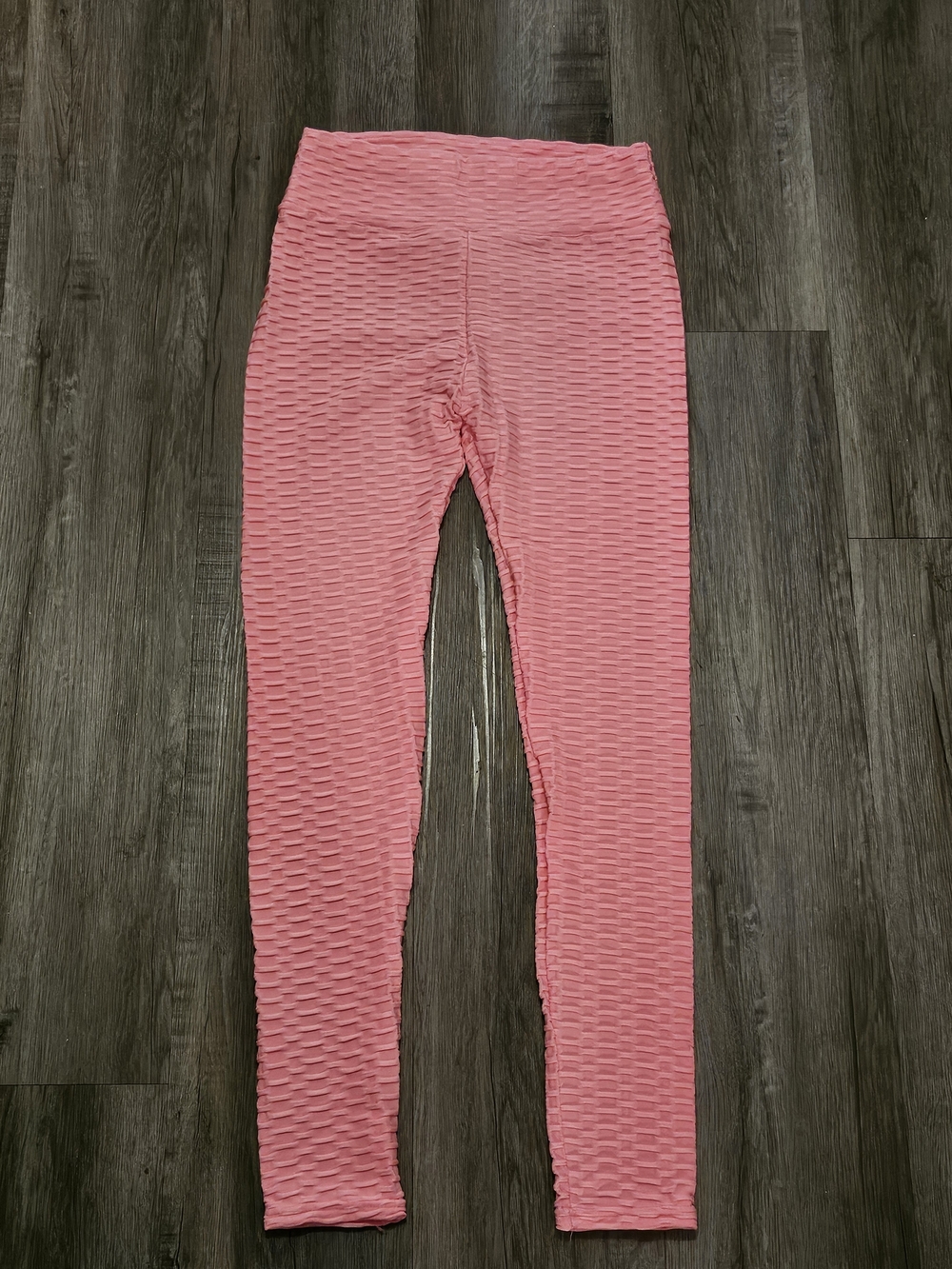 Pink Textured Leggings
